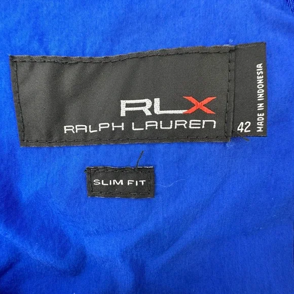 VTG RLX Ralph Lauren Mens Slim Fit Cargo Paratrooper Shorts Blue Utility Size 42 - Picture 7 of 16